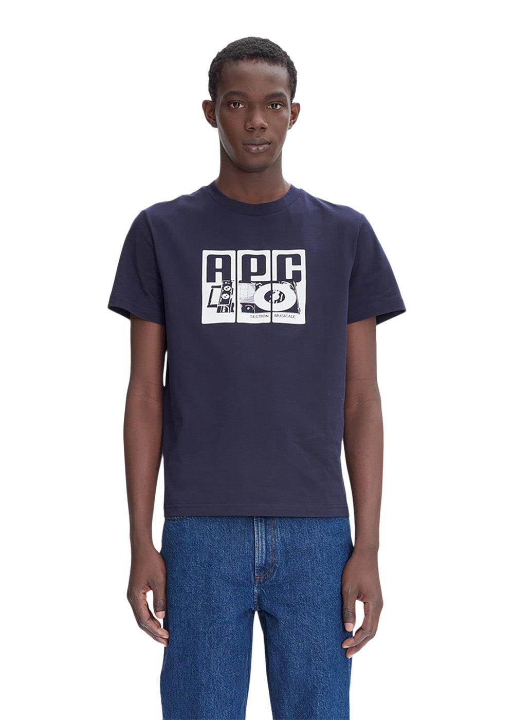 T-Shirt Platine - Dark Navy-T-shirts-A.P.C-Butler Loftet