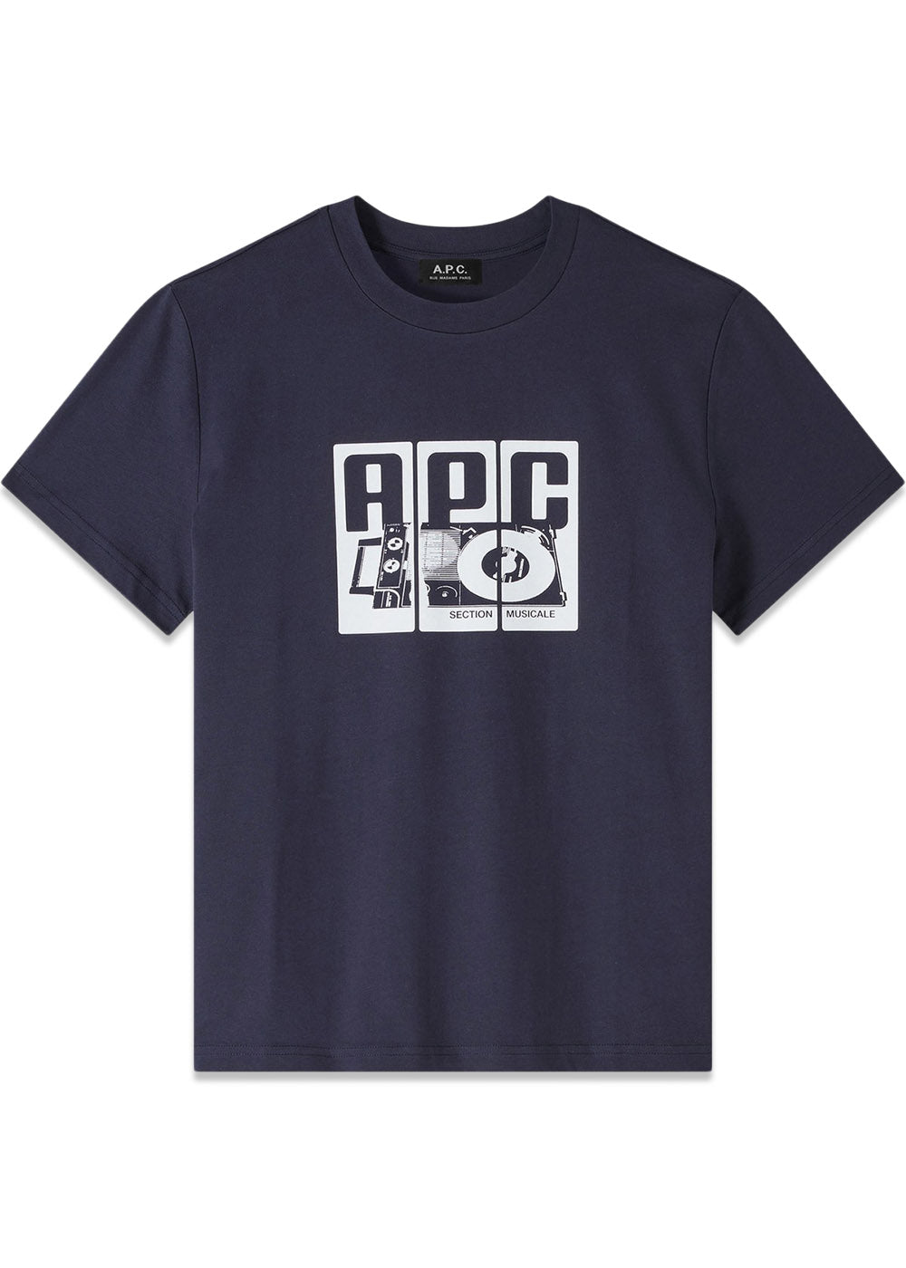 T-Shirt Platine - Dark Navy-T-shirts-A.P.C-Butler Loftet