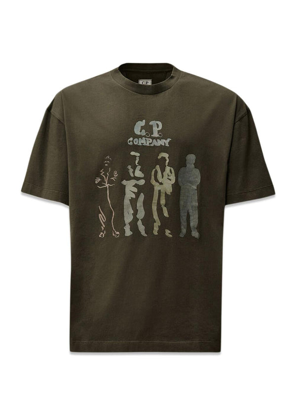 T-shirts - Short Sleeve Jersey 30/1 - Dark Shadow-T-shirts-C.P. Company-Butler Loftet