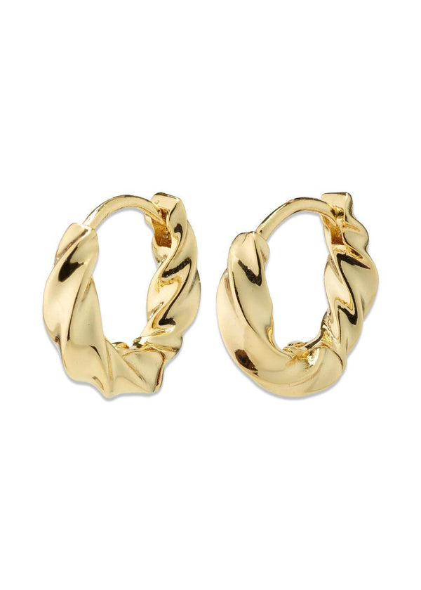 TAFFY small swirl hoop earrings gold-plated - Gold Plated-Jewellery-Pilgrim-Butler Loftet