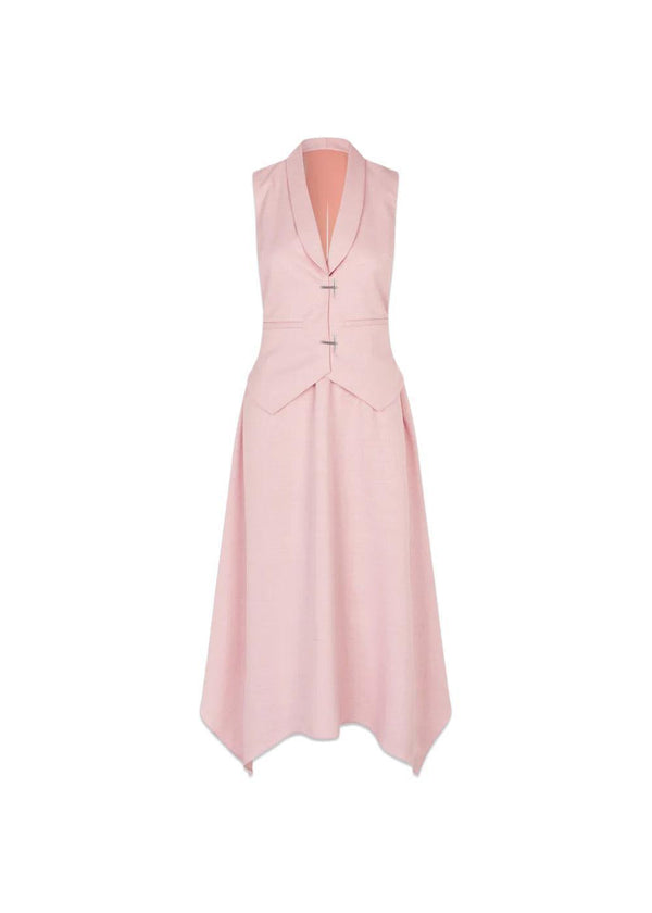 TAILORED HANDKERCHIEF DRESS - Coral Blush-Dress-Stine Goya-Butler Loftet