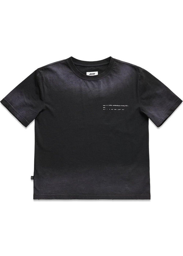 TOREY CROPPED T-SHIRT W/ PRINT - Faded Black-T-shirts-ALIS-Butler Loftet