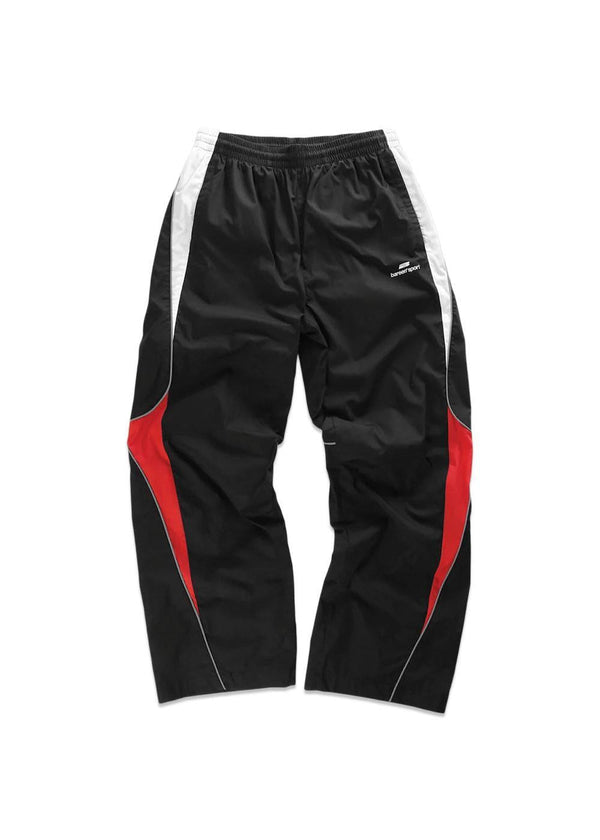 TRACK PANTS 2.0 - Black / Red / White-Pants-Bareen-Butler Loftet