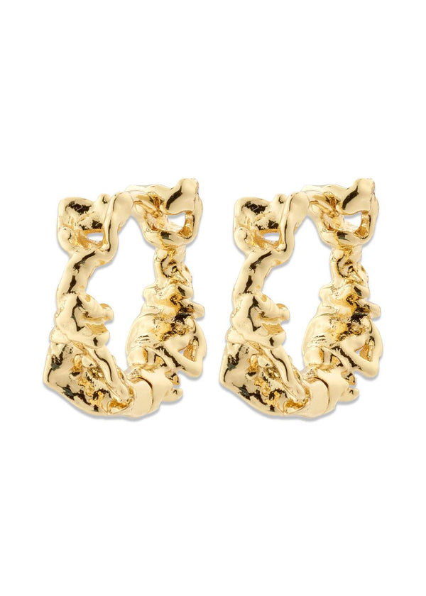 TRUST hoop earrings gold-plated - Gold Plated-Jewellery-Pilgrim-Butler Loftet