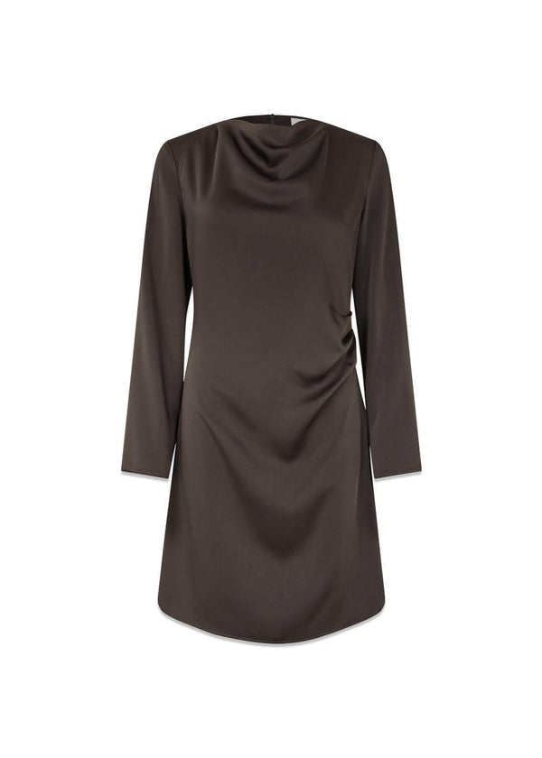 Tailormd LS short dress - Seal Brown-Dress-Modström-Butler Loftet