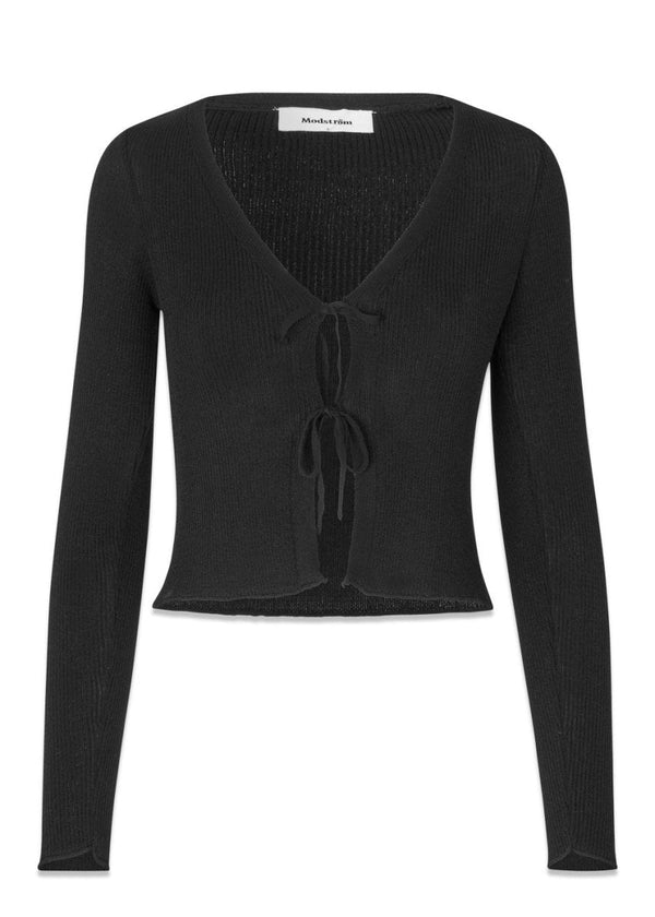 Modströms TarikMD cardigan - Black. Køb strik her.
