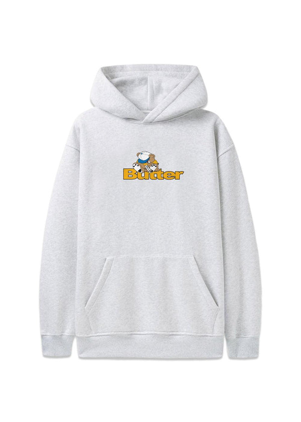 Teddy logo pullover Hood - Ash