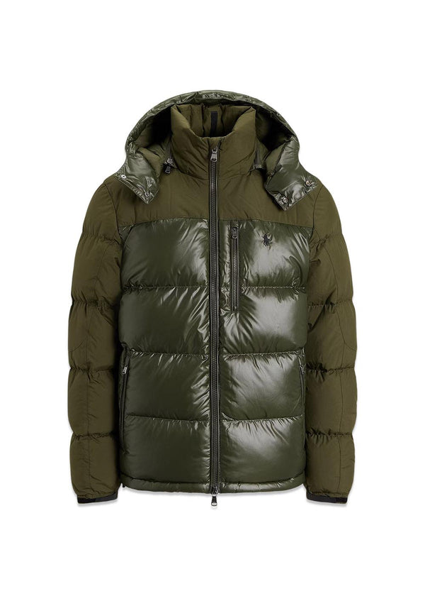 The Gorham Two Tone Down Jacket - Dark Loden Matte/Glossy-Outerwear-Ralph Lauren-Butler Loftet