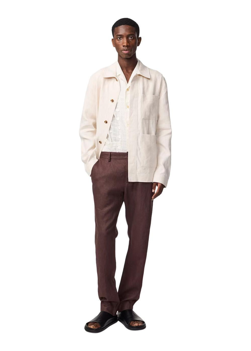 Theo Linen 1454 - Coffee-Pants-Nn. 07-Butler Loftet