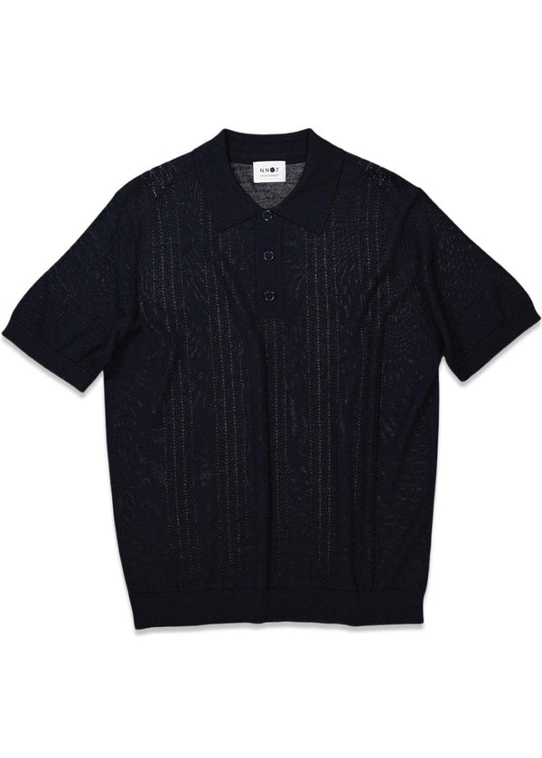 Nn. 07s Thor SS Polo 6539 - Navy Blue. Køb strik her.