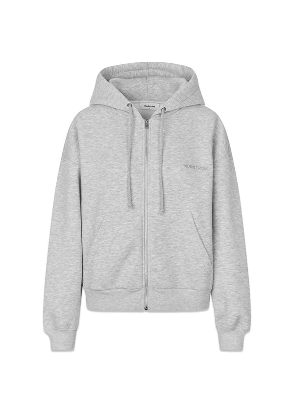 TiaMD zip - Grey Melange-Sweatshirts-Modström-Butler Loftet