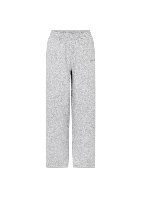 Tiamd straight pants - Grey Melange-Pants-Modström-Butler Loftet