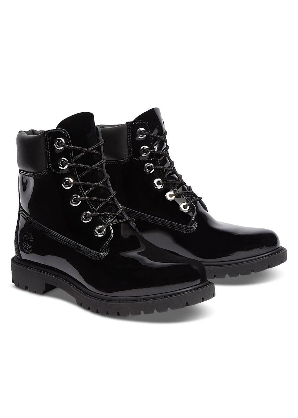 Timberland Premium 6 INCH LACE UP WATERPROOF BOOT - Black Patent Leather-Boots-Timberland-Butler Loftet