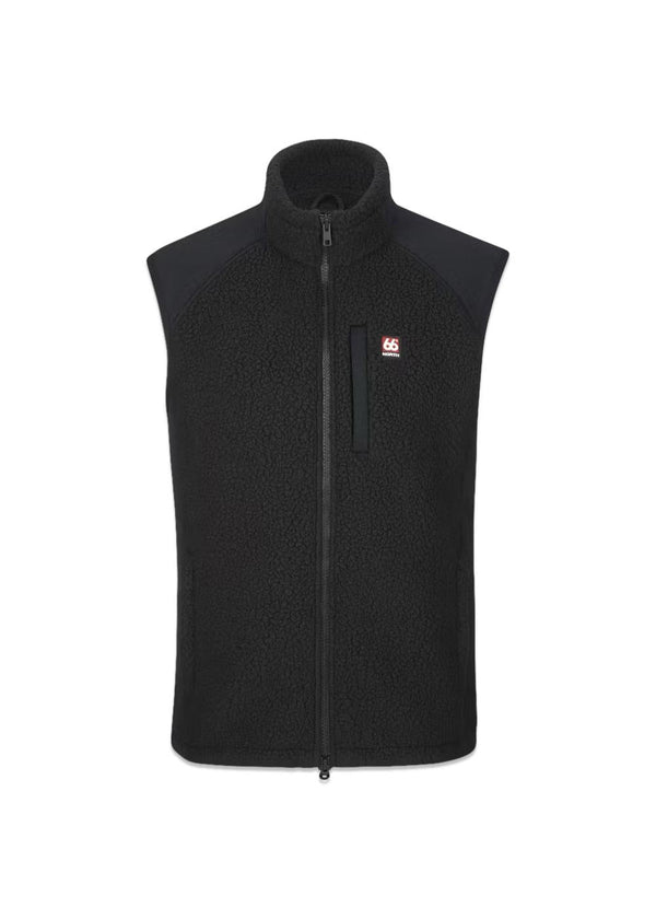 Tindur Shearling Vest - Black-Outerwear-66 North-Butler Loftet