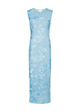 Tiranna Big Flower Mesh Dress - Light Blue-Dress-Neo Noir-Butler Loftet