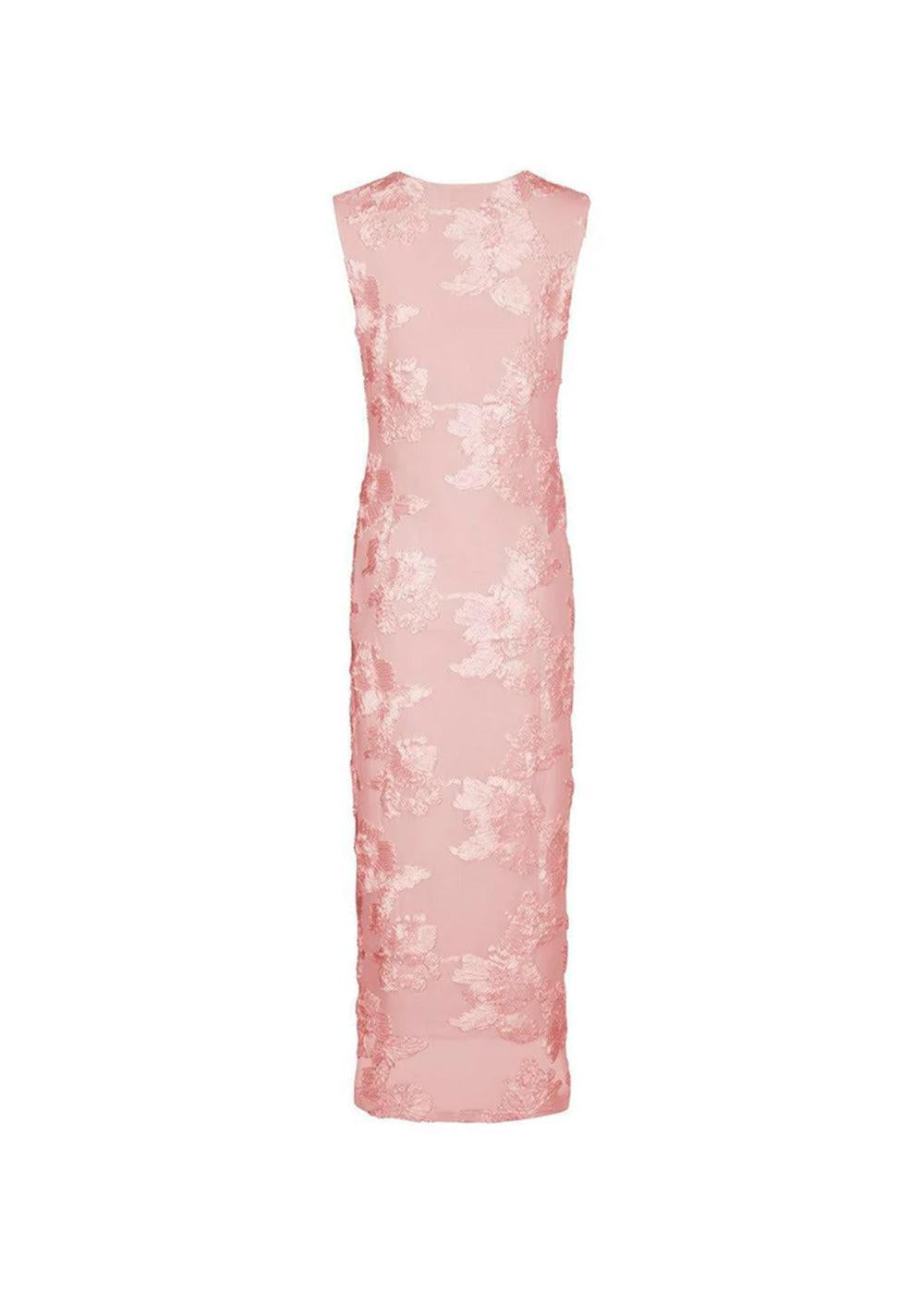 Tiranna Big Flower Mesh Dress - Light Pink-Dress-Neo Noir-Butler Loftet