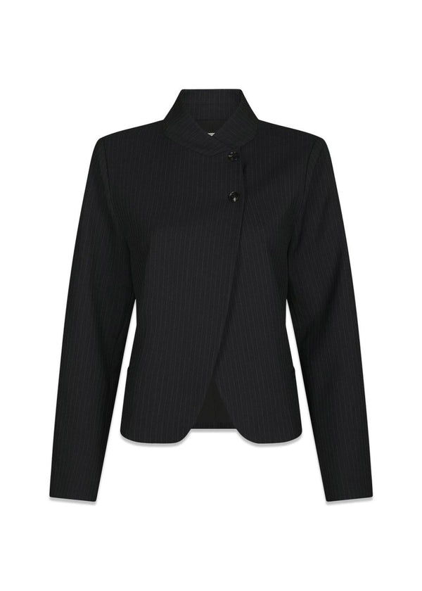 Tiria Slim Pinstripe Blazer - Dark Navy-Outerwear-Neo Noir-Butler Loftet
