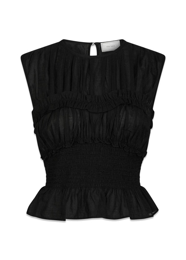 Tiril S Voile Top - Black-Top-Neo Noir-Butler Loftet