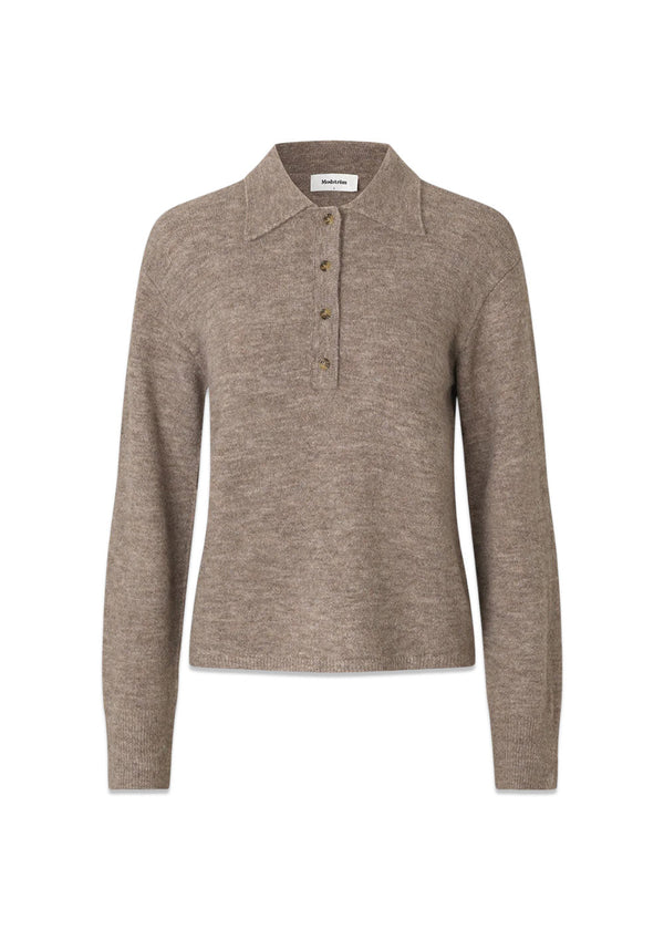 Treemd polo - Chocolate Chip-Knitwear-Modström-Butler Loftet