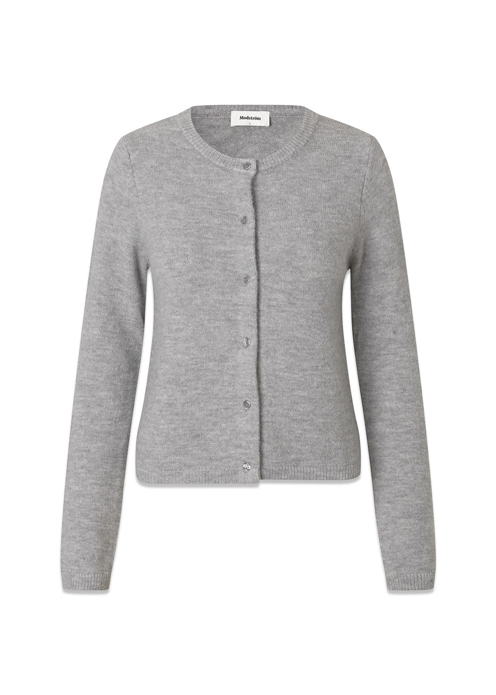 Treemd short cardigan - Grey Melange-Knitwear-Modström-Butler Loftet