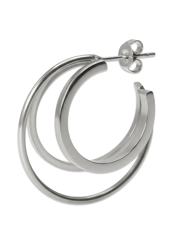 Tripple Olympia Hoop - Silver Stainless Steel-Jewellery-Jane Kønig-Butler Loftet