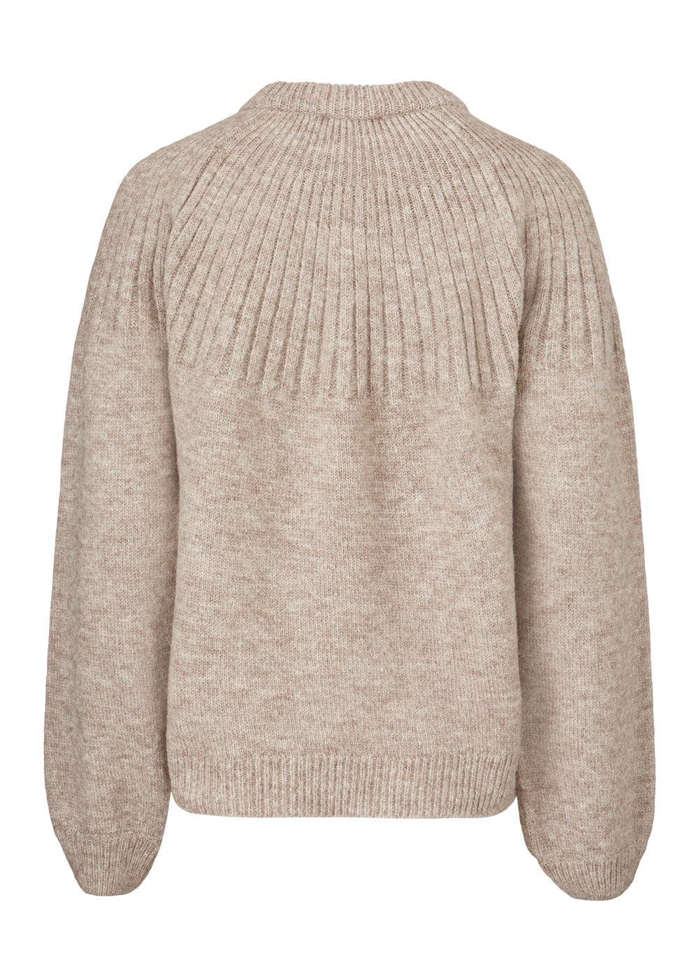 Truce o-neck - Beige Melange
