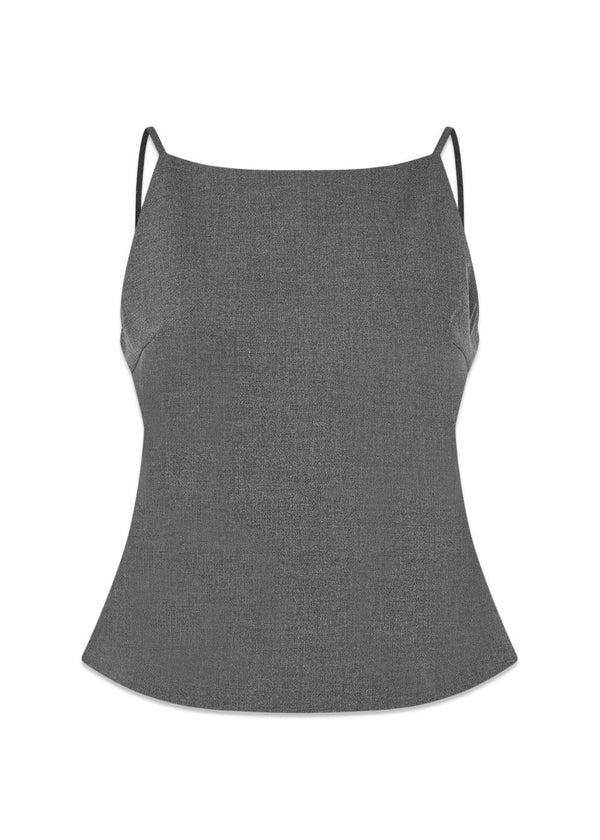 Tuesdaymd top - Dark Grey Melange-Top-Modström-Butler Loftet