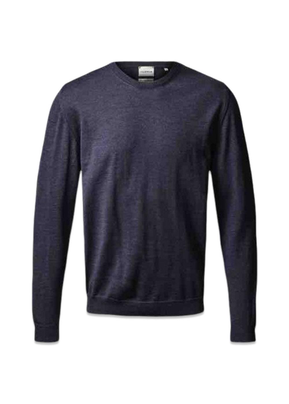 Turin Pullover O Neck - Dark Navy Mel