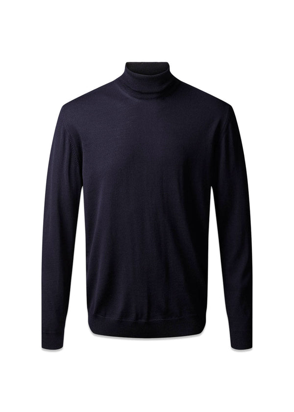 Turin Rollneck - Navy-Knitwear-Clipper-Butler Loftet