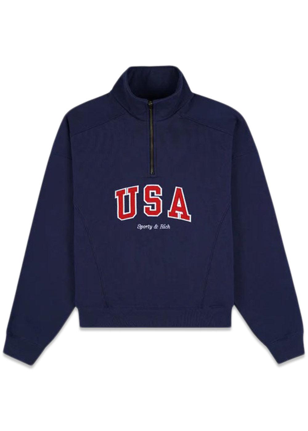 USA Quarter Zip - Navy