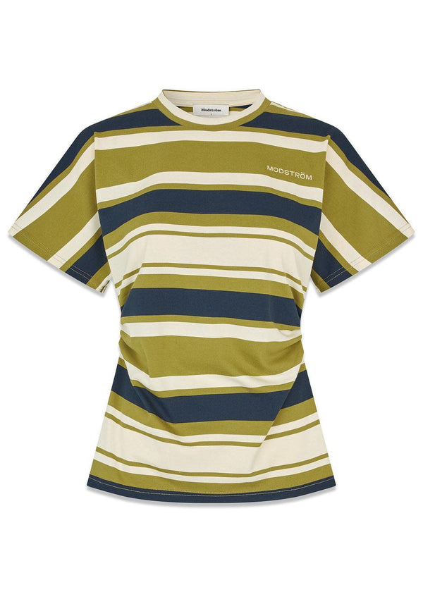 Urbanmd stripe t-shirt - Tarragon Navy Stripe-T-shirts-Modström-Butler Loftet
