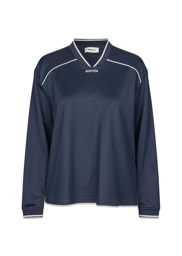Utopiamd LS t-shirt - Navy Sky-Blouses-Modström-Butler Loftet