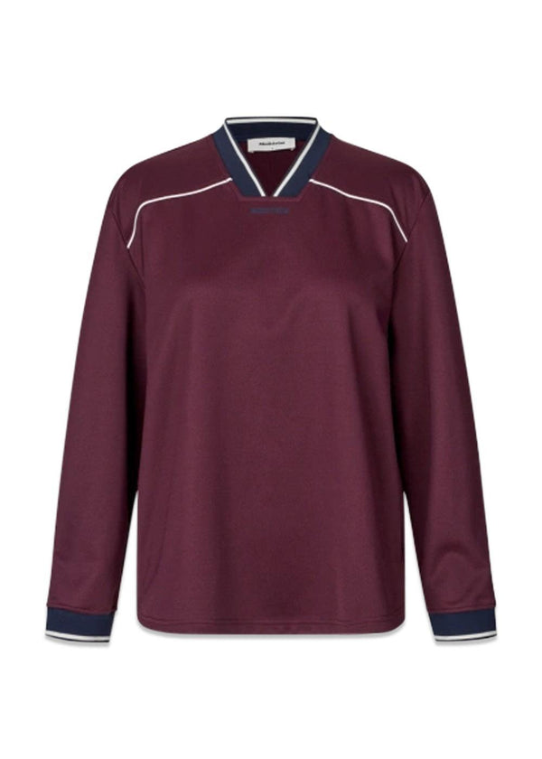 Utopiamd LS t-shirt - Wineberry-Long-sleeved T-shirts-Modström-Butler Loftet