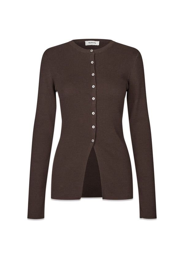 Uvismd cardigan - Seal Brown-Knitwear-Modström-Butler Loftet