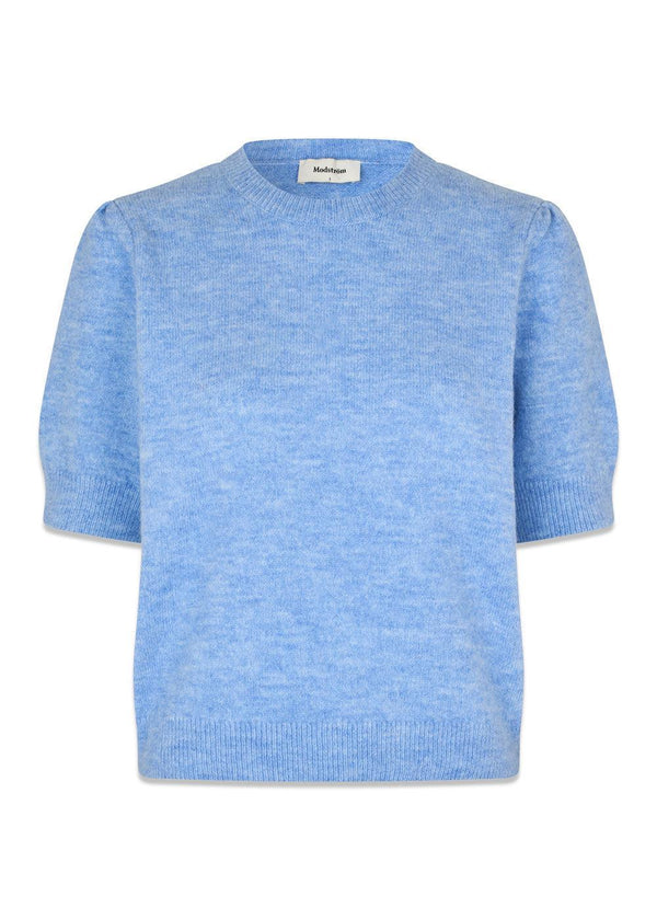 Uzzimd SS o-neck - Powder Blue-Knitwear-Modström-Butler Loftet