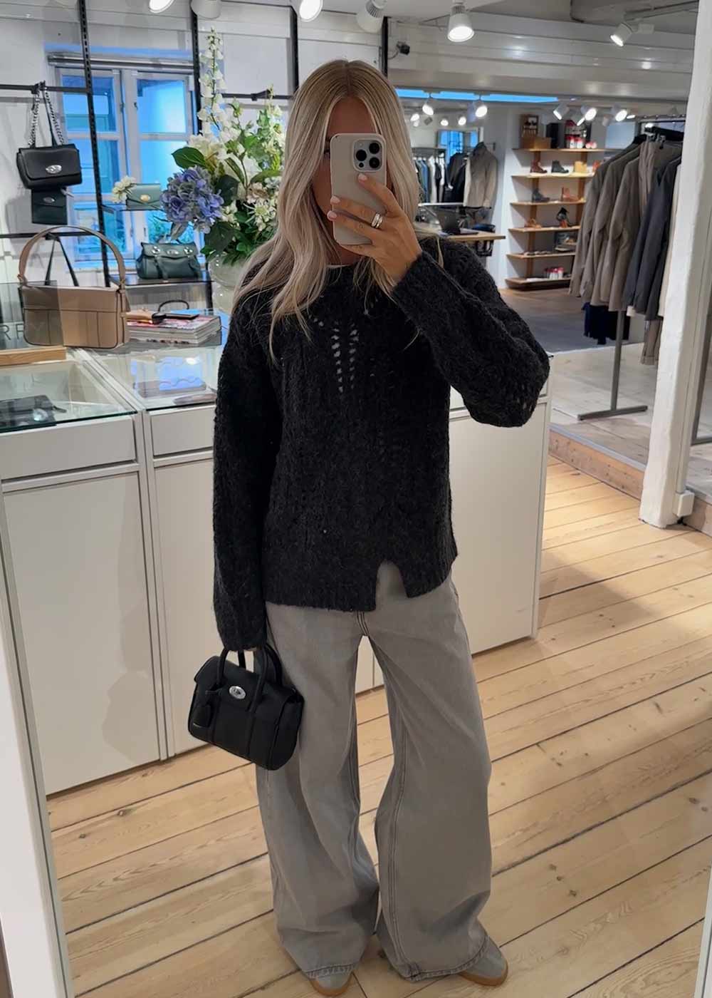 VERBIER CABLE KNIT - Grey Melange-Knitwear-The Garment-Butler Loftet