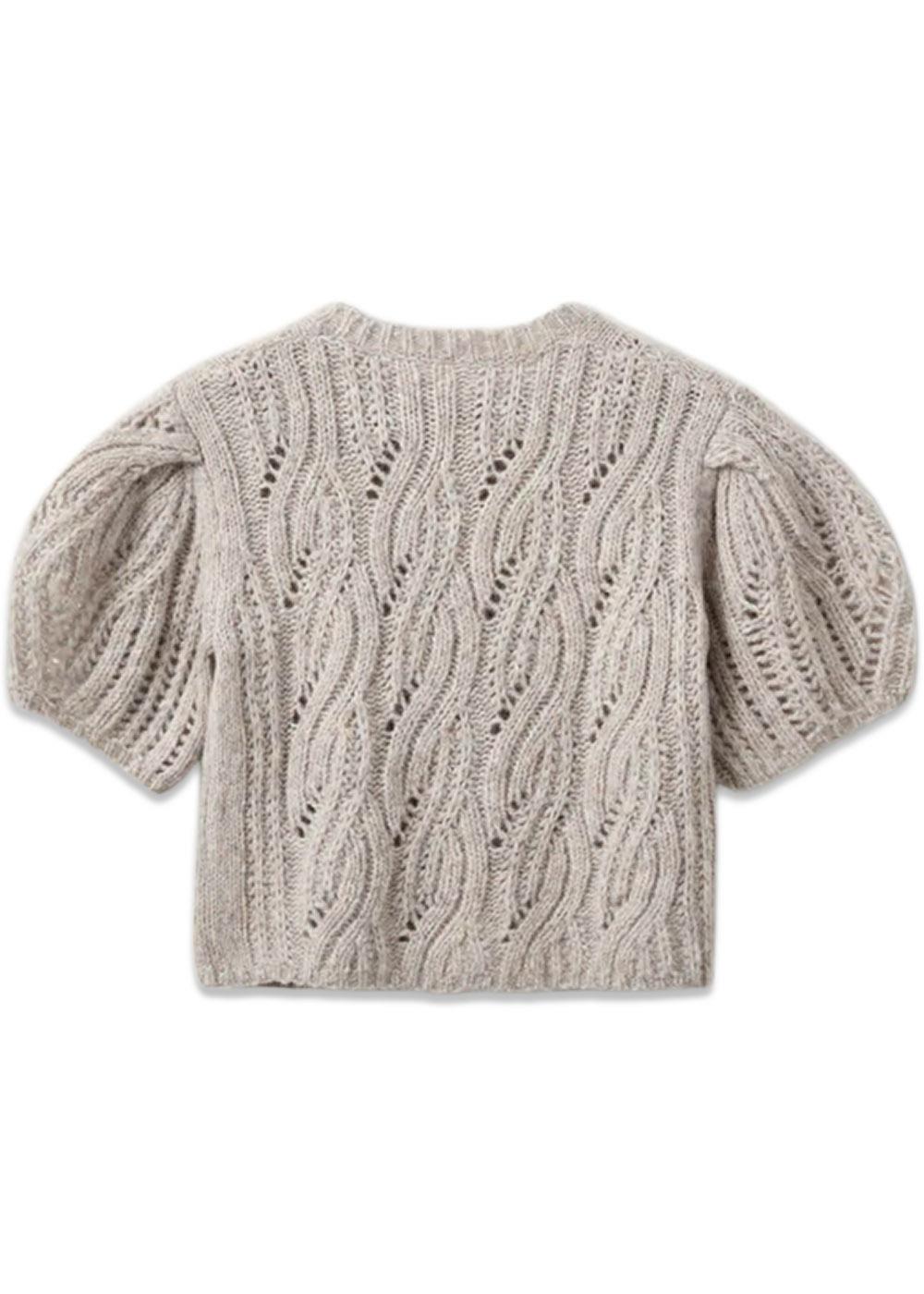 Valentina Sweater - Taupe Melange-Knitwear-The Garment-Butler Loftet
