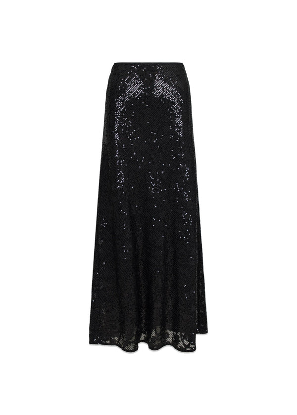 Vicky Sequins Skirt - Black