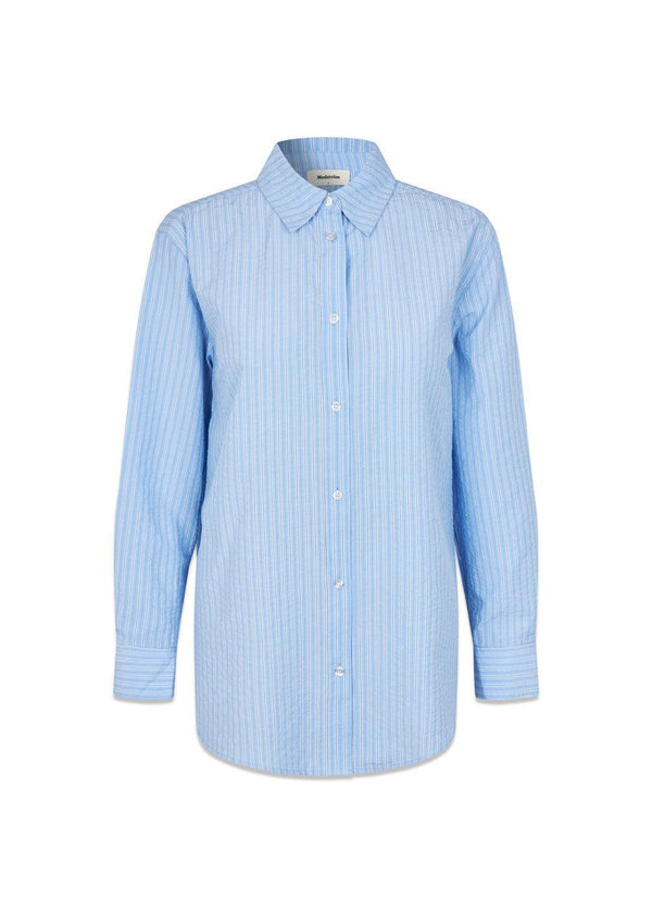 Viggemd stripe shirt - Blue & White Stripe-Shirts-Modström-Butler Loftet
