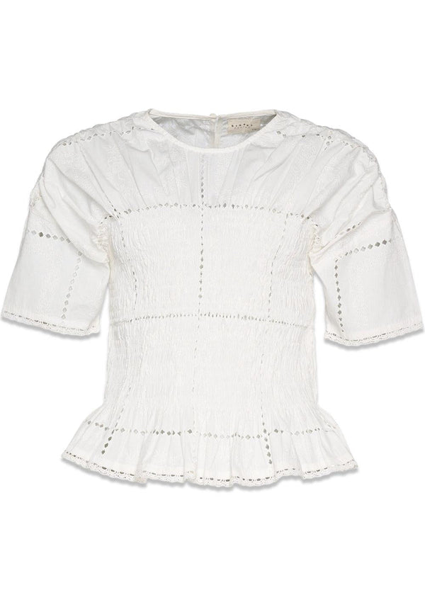 Vincenta Top - White Squares