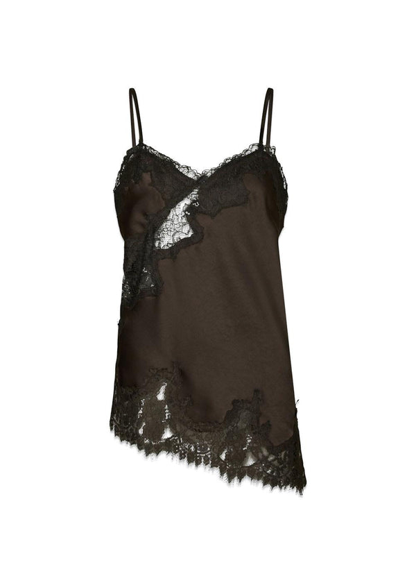 Viole Lace Top - Dark Brown-Top-Neo Noir-Butler Loftet