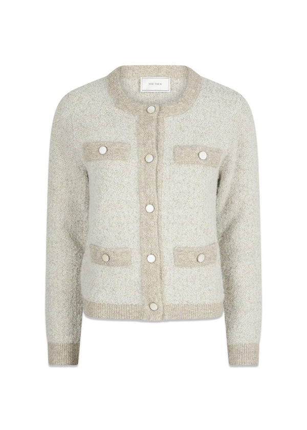 Vivia Knit Cardigan - Beige Melange