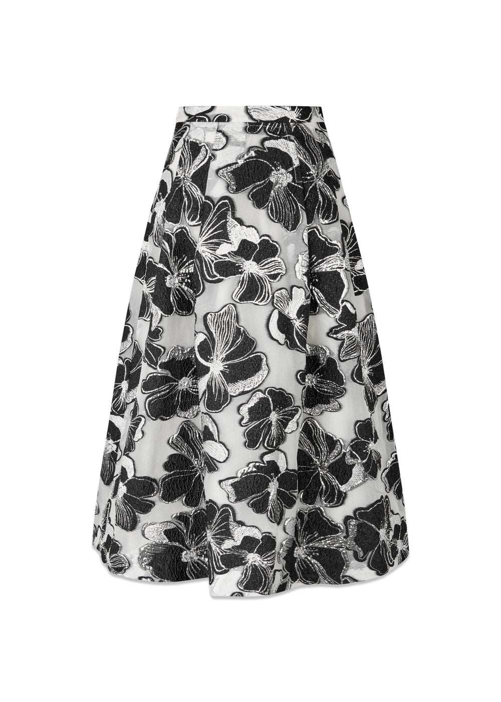 Voluminous Midi Skirt - Anemone Jacquard-Skirts-Stine Goya-Butler Loftet
