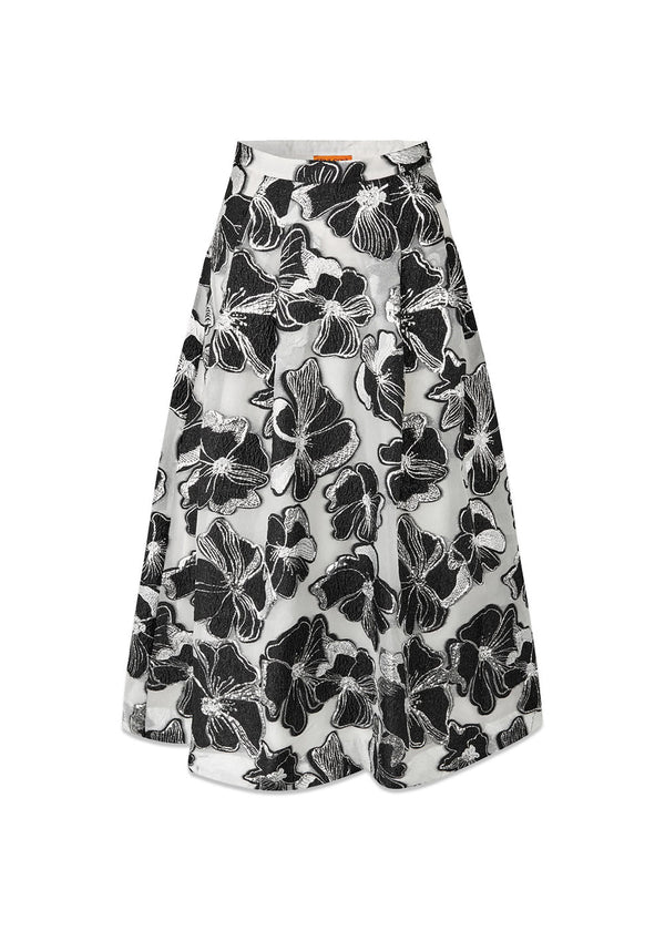 Voluminous Midi Skirt - Anemone Jacquard-Skirts-Stine Goya-Butler Loftet