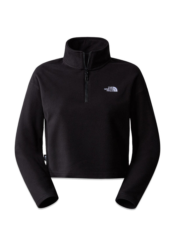 W 100 GLACIER CROPPED 1/4 ZIP FLEECE - Tnf Black