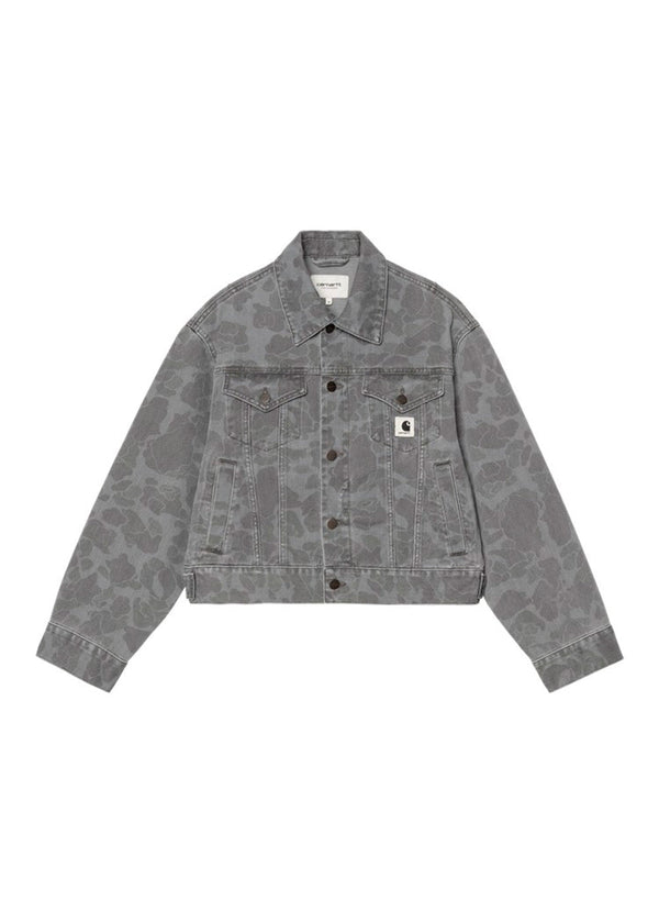 W' Duck Orell Jacket Camo Duck - Black Heavy Bleached-Outerwear-Carhartt WIP-Butler Loftet