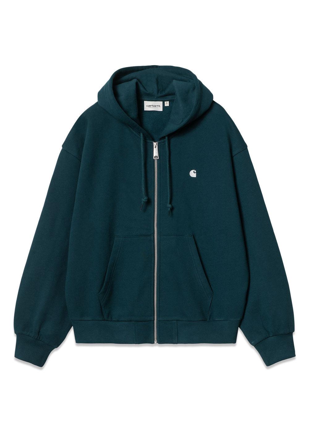 W Hooded Casey Jacket - Duck Blue / Silver-Hoodies-Carhartt WIP-Butler Loftet