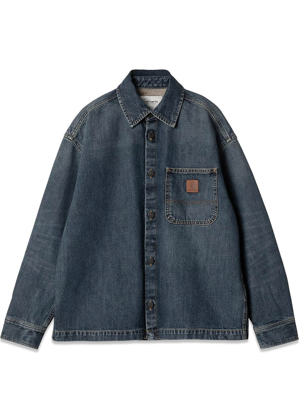 W Lovilia Shirt Jac - Blue Worn Used Wash-Shirts-Carhartt WIP-Butler Loftet