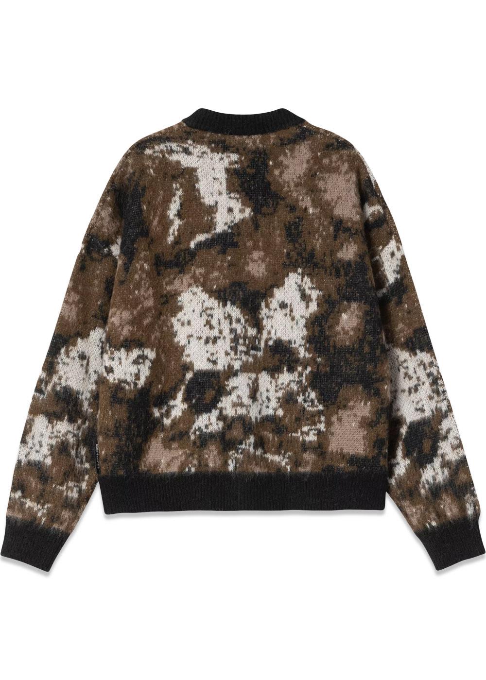 W Merlin Cardigan - Wild Dog Jacquard-Knitwear-Carhartt WIP-Butler Loftet