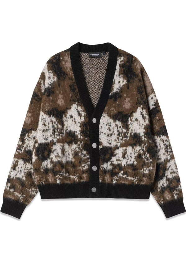 W Merlin Cardigan - Wild Dog Jacquard-Knitwear-Carhartt WIP-Butler Loftet